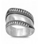 Sterling Silver Womens Groove Design