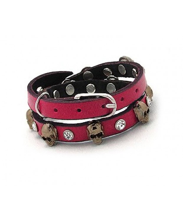 Skull Berry Leather Buckle Bracelet