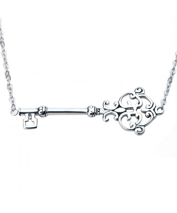 Jewelry Stainless Sideway Pendant Necklace