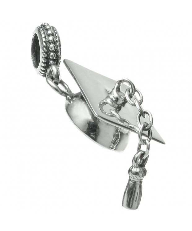 Sterling Silver Graduation European Dangle