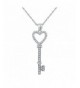 Sterling Silver Zirconia Pendant Necklace