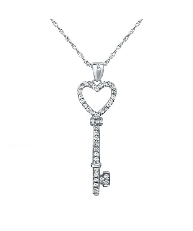 Sterling Silver Zirconia Pendant Necklace