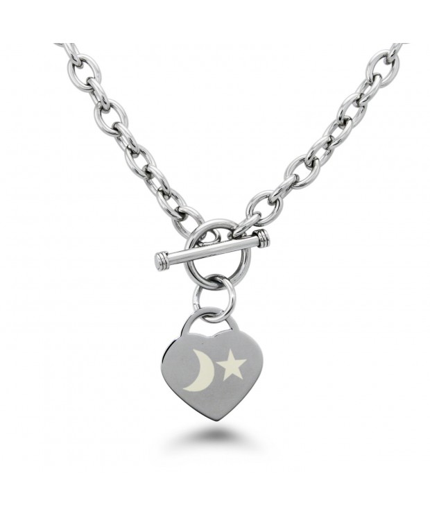 Stainless Steel Engraved Heart Necklace