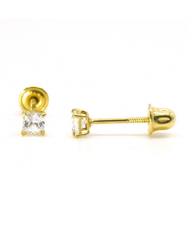 Earrings Yellow Princess Zirconia Childrens