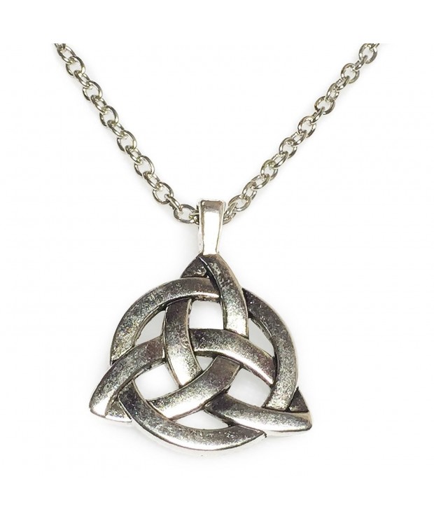 Celtic Triangle Silver Pendant Necklace