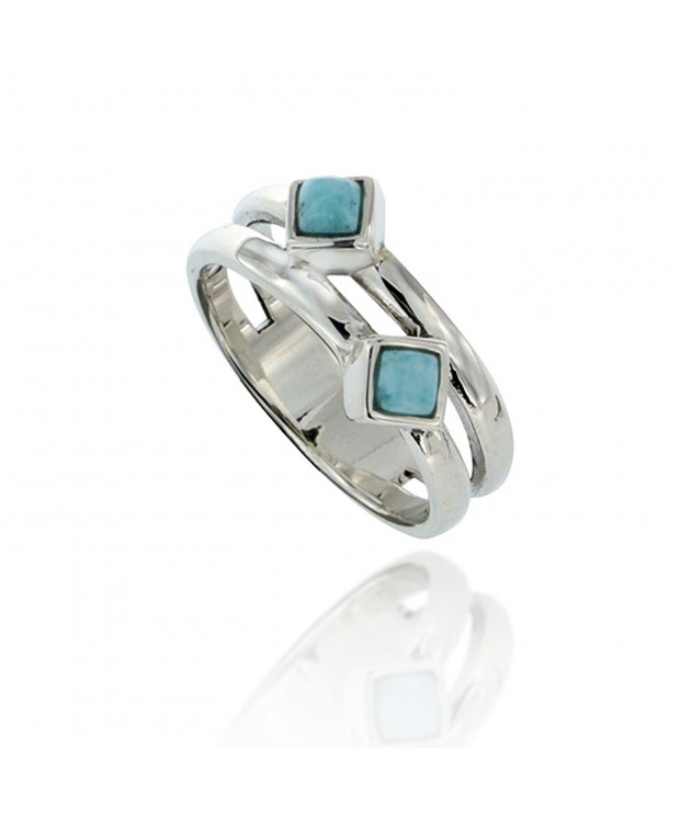 Oxidized Sterling Silver Larimar Gemstone