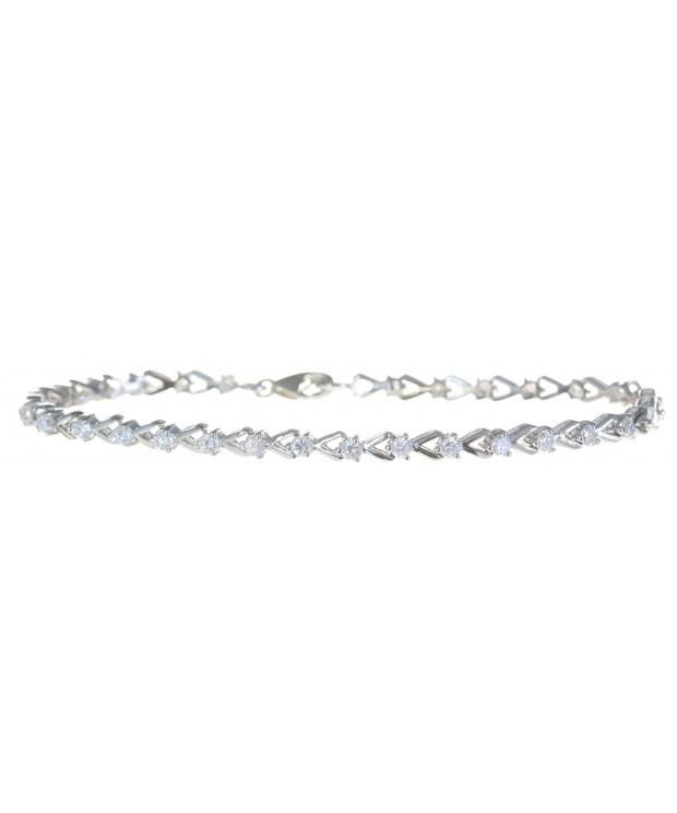 Classical Sterling Silver Bracelet Zirconia