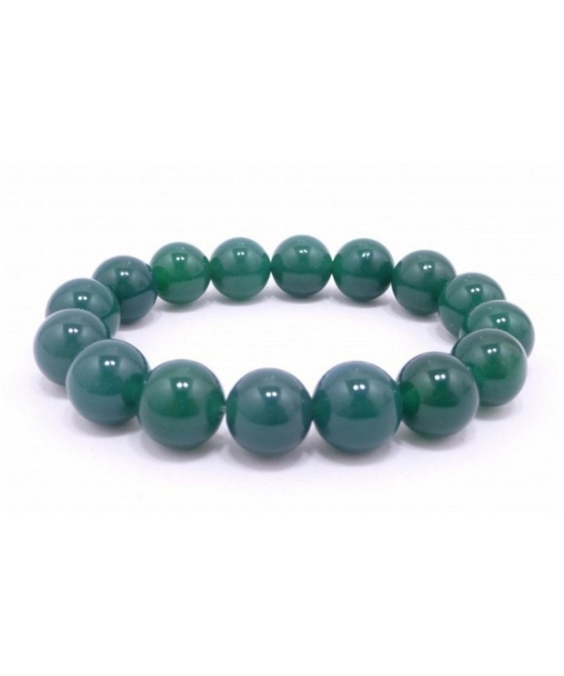 Agate Green Beads Bracelet Elasticity