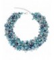 Bohemian Multi layer Imitation Turquoise Crystals Necklace
