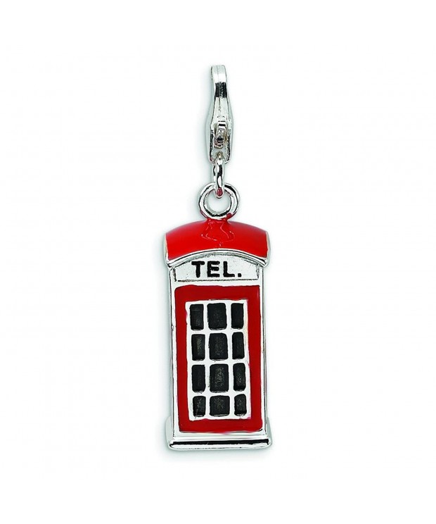 Sterling Silver Enameled Phone LobSterling