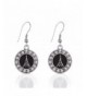 Eiffel Circle Earrings Crystal Rhinestones