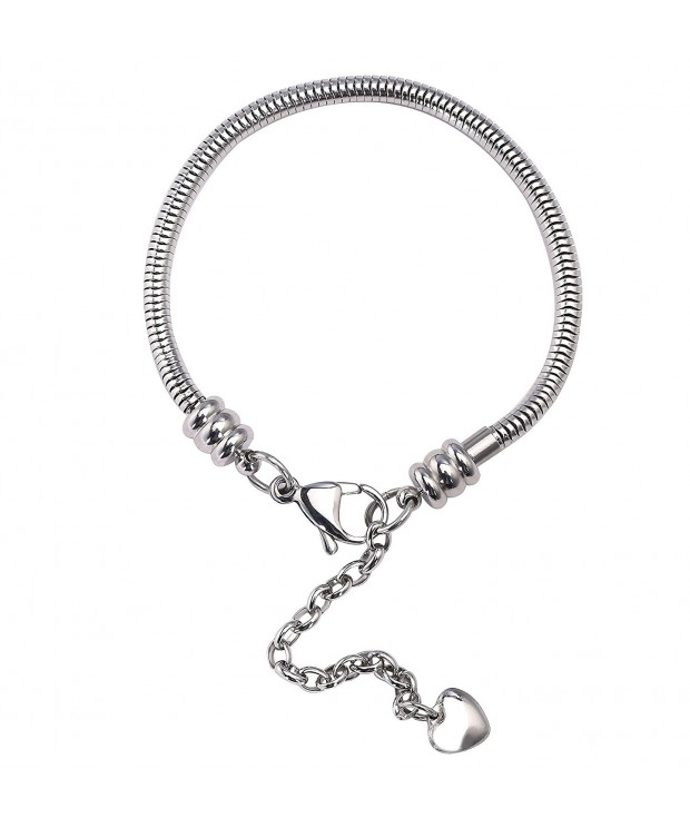 Snake Charm Bracelet Stainless Steel