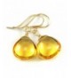 Filled Simulated Citrine Earrings Briolette