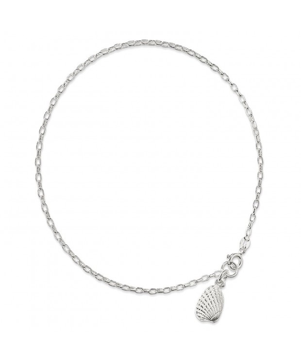 Sterling Silver Shell Anklet Inch