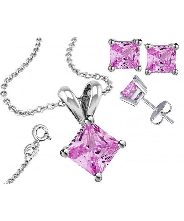 Sterling Silver Princess Pendant Earring