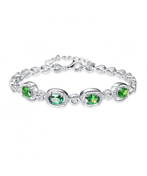 BONLAVIE Birthstone Created Sterling Bracelet