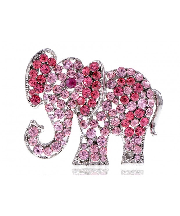 Alilang Womens Silvery Rhinestones Elephant