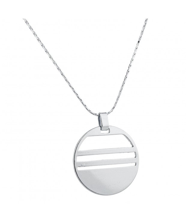 Lux Accessories Silvertone Geometric Necklace