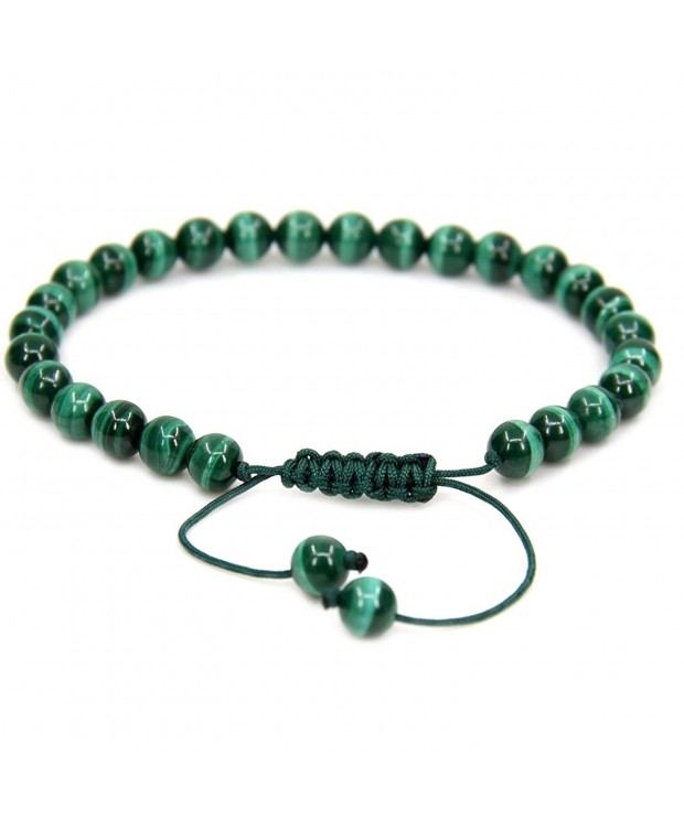 Natural Malachite Gemstone Adjustable Bracelet