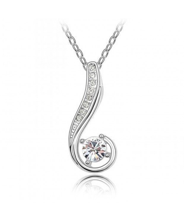 Sparkling Clear Journey Charm Necklace