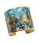 Womens Art Gold Flecked Cuff Bracelet