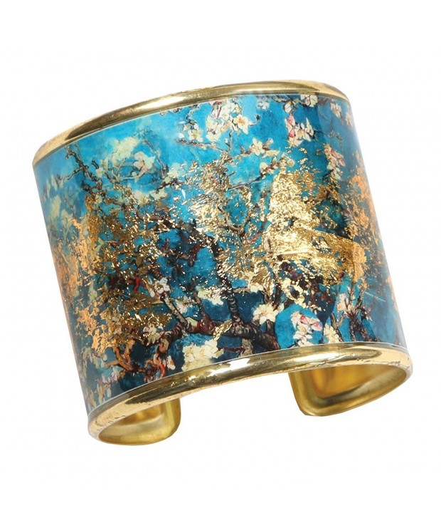 Womens Art Gold Flecked Cuff Bracelet