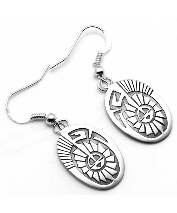 Navajo Sterling Silver Face Earrings