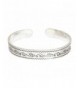 Silver inspirational bracelet message underside