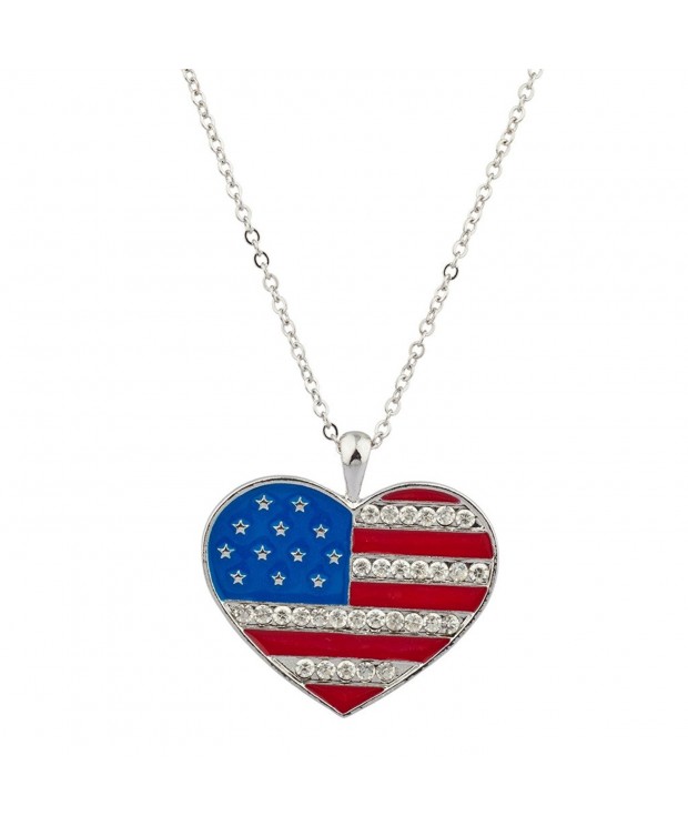 Lux Accessories Americana Stripes Necklace