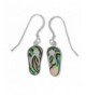 Sterling Silver Abalone Slipper Earrings