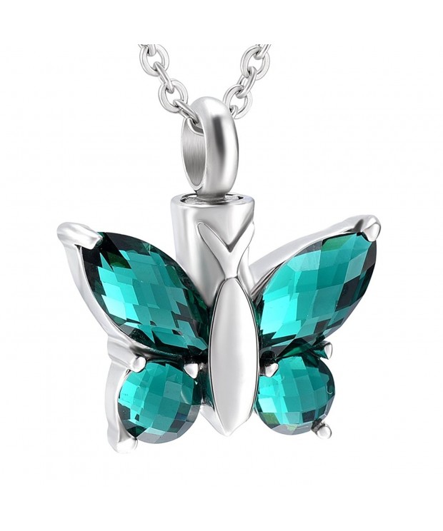 Butterfly Memorial Cremation Pendant Necklace