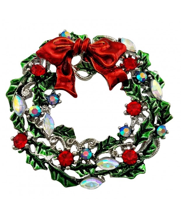 SELOVO Silver Wreath Austrian Crystal