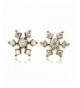 Snowflake Setting Zirconia Sterling Earrings