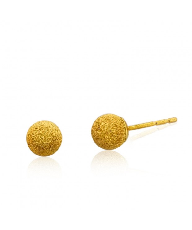 10k Laser Ball Stud Earrings