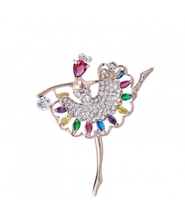 Elegant Jewelry Gold tone Ballerina Brooches