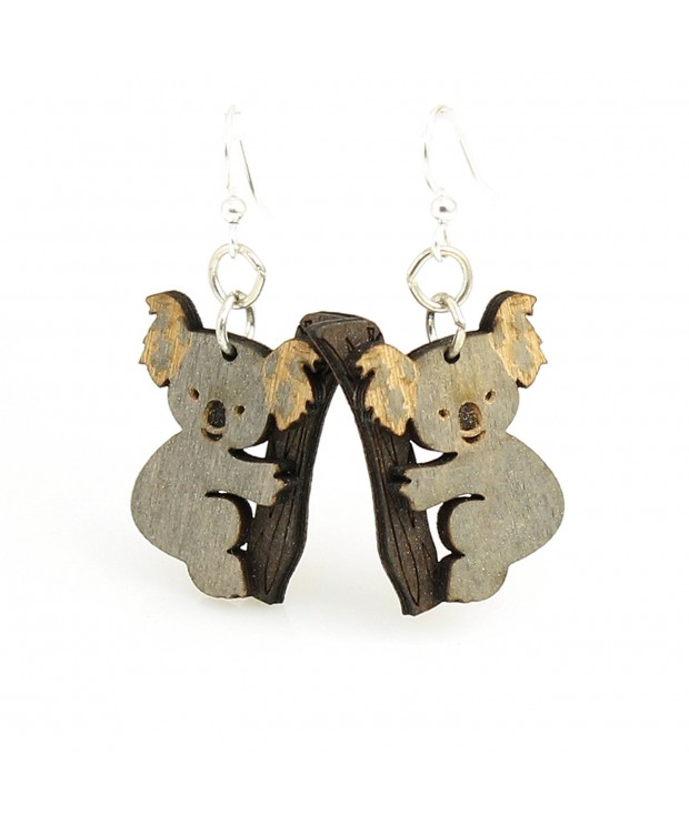 Green Tree Koala Earrings