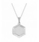 Silver Hexagonal Locket Pendant Necklace
