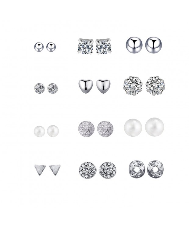 Aikooch Geometric Crystal Piercing Earrings