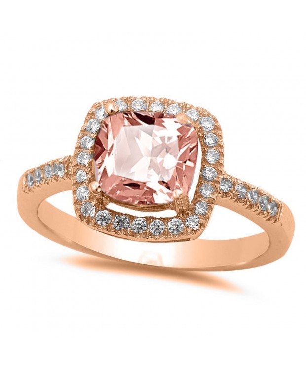 NYC Sterling Princess Simulated Morganite