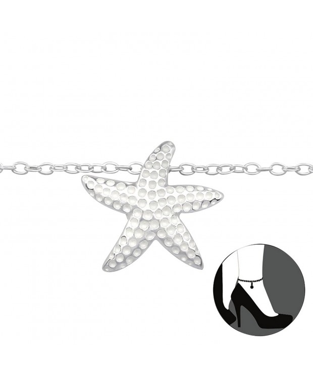 Atik Jewelry Silver Starfish Anklet