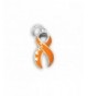 Orange Ribbon Charm Large Retail