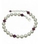 Sterling Bracelet Simulated Swarovski Crystals