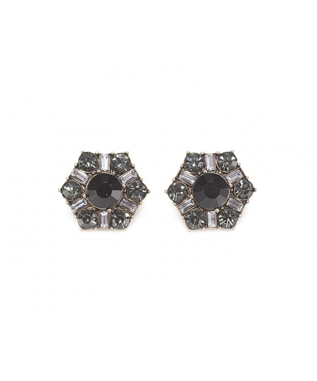 AP C050415 ear 002 Onyx Hexagon Studs