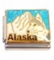 Alaska Light Blue Italian Charm