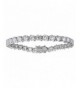 Sterling Silver 4 25MM Zirconia Bracelet