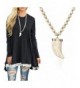 Sanifer Necklace Crescent Pendant Sweater