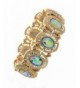 Filigree Borealis Faceted Bracelet Gold Tone