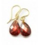 Zirconia Earrings Faceted Teardrop Simulated