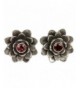 NOVICA Garnet Sterling Earrings Red Eyed