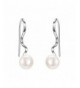 EleQueen Sterling Freshwater Cultured Earrings